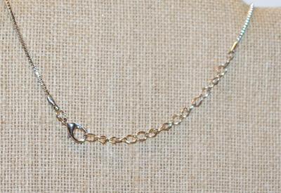 Aquamarine Enameled Butterfly PENDANT (1¼" x 1" ) on a Silver Tone ADJUSTABLE Chain 17"-19" L