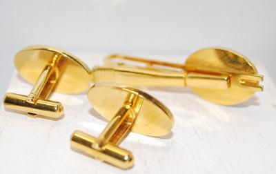 "Wakashio 587 Submarine" Cufflinks & Clasp Set