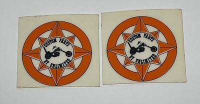 Vintage Pair of Motorcycle Custom Parts by Unlimited Stickers