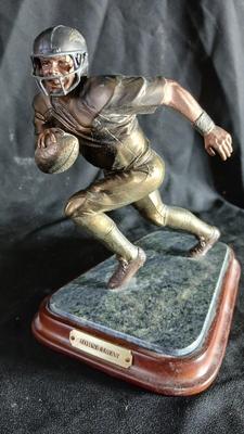 Danbury Mint Limited edition solid Bronze John Elway Sculpture with paperwork