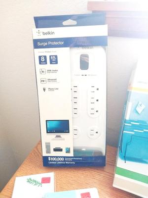 New Belkin Surge Protecter-Files-Tabs and Note Paper