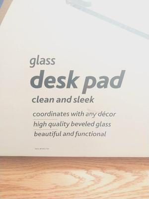 New in Box Beveled Glass Desk Pad