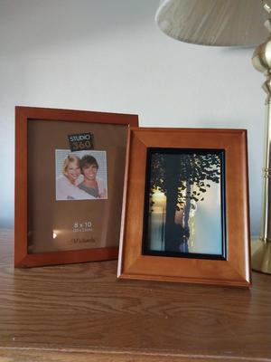 Brass Lamp and Nice Photo Frames
