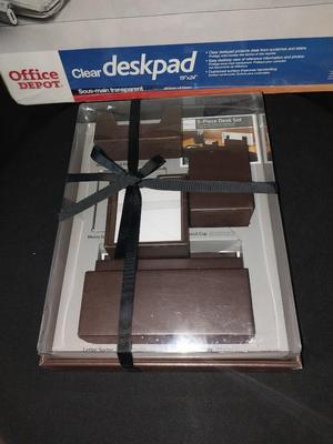 New Clear Deskpad and New Leather Desk Accessories