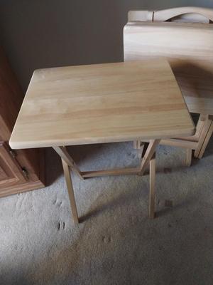 Solid Wood Tv Trays with Holder