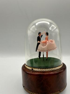 Vintage Swiss Reuge Dome Music Box of Dancers