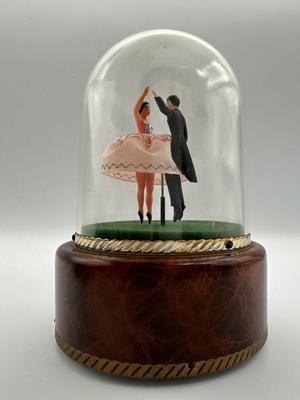 Vintage Swiss Reuge Dome Music Box of Dancers