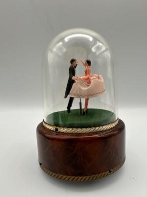 Vintage Swiss Reuge Dome Music Box of Dancers