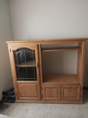 Wooden Entertain.ent Center with Storage