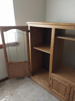 Wooden Entertain.ent Center with Storage