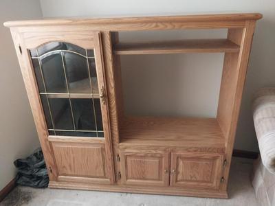 Wooden Entertain.ent Center with Storage