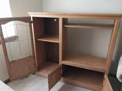 Wooden Entertain.ent Center with Storage