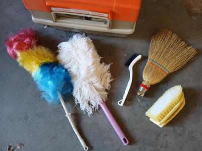 Hoover cleaning system with a variety of dusters and brushes
