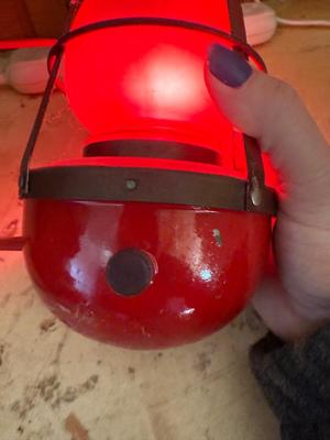 Red vintage lamp