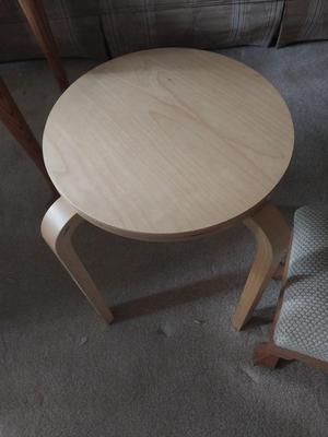 Foot Stool and Small Round Table
