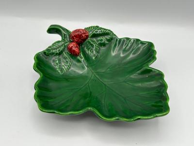 Vintage Strawberry Patch Dish - Made in Italy