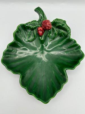 Vintage Strawberry Patch Dish - Made in Italy