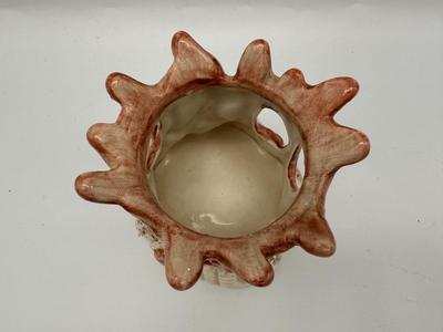 1987 Fitz and Floyd Coral and Shells Tea Light Holder