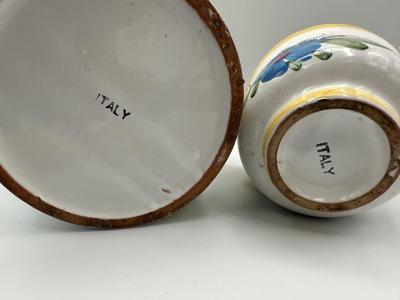 Three Italian Hand-painted Planters