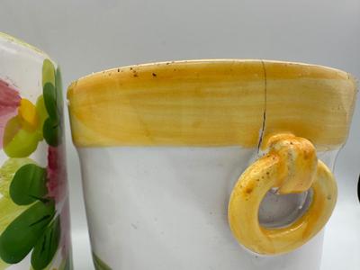 Three Italian Hand-painted Planters