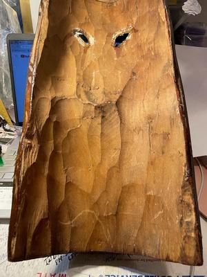 Vintage Huge Scarce Lost Tribe "YUCAIPA" Wall Hanger Hand Carved Mask 25" Long x 8.5" Wide as Pictured.