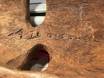 Vintage Early African Tribal Wooden Mask "SIGNED" Wall Hanger Hand Carved 10" Long x 5" Wide as Pictured.