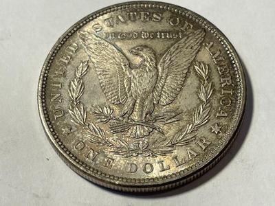 1880-P GORGEOUS RIM TONED UNCIRCULATED MORGAN SILVER DOLLAR COIN #3 AS PICTURED.