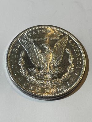 1881-S UNCIRCULATED MS60-62 CONDITION MORGAN SILVER DOLLAR AS PICTURED (COIN #8).