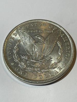 1886-P UNCIRCULATED MS60-62 CONDITION MORGAN SILVER DOLLAR AS PICTURED (COIN #7).