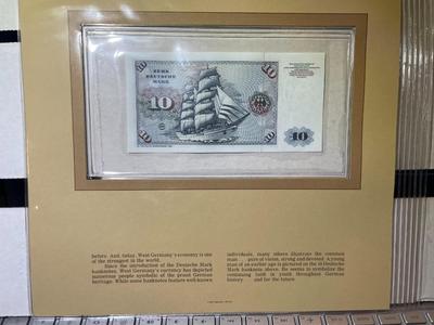 West Germany 10 Deutsche Mark 1980 Banknote/Currency in Uncirculated Condition by Fleetwood as Pictured.