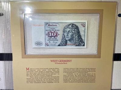 West Germany 10 Deutsche Mark 1980 Banknote/Currency in Uncirculated Condition by Fleetwood as Pictured.