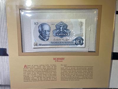 Norway 10 Kroner 1983 Banknote/Currency in Uncirculated Condition by Fleetwood as Pictured.