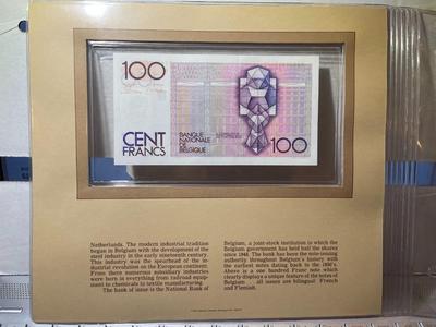 Belgium 100 Franc Banknote/Currency in Uncirculated Condition by Fleetwood as Pictured.