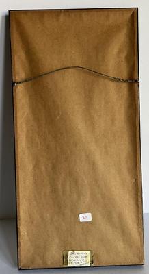 Antique Scarce Japanese FORBIDDEN STITCH Framed Kimono Cuffs Framed 8" x 15" in Good Preowned Condition.