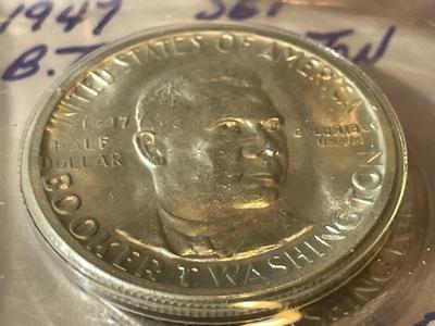 BOOKER T. WASHINGTON 1947-P/D/S 3-COIN SET IN CHOICE BU CONDITION COMMEMORATIVE HALF DOLLARS AS PICTURED.