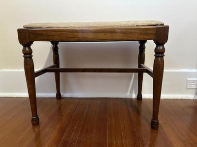 Vintage Wood Vanity Bench (See Details)