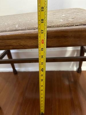 Vintage Wood Vanity Bench (See Details)