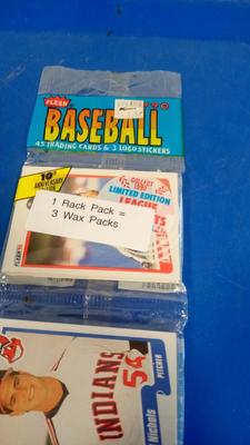 LOT 23 TWO LARGE PACKS OF VINTAGE BASEBALL CARDS