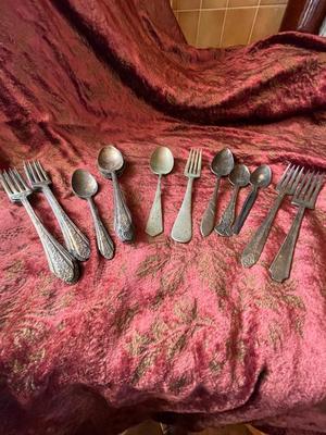 VARIETY OF SILVER PLATED FLATWARE