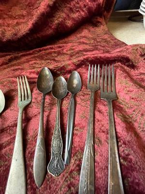 VARIETY OF SILVER PLATED FLATWARE
