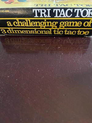 THREE DIMENSIONAL TIC TAC TOE, MAGNETIC CHESS SET & DECKS OF CARDS