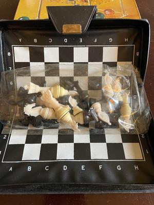 THREE DIMENSIONAL TIC TAC TOE, MAGNETIC CHESS SET & DECKS OF CARDS
