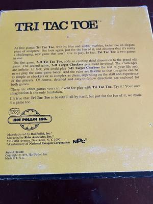 THREE DIMENSIONAL TIC TAC TOE, MAGNETIC CHESS SET & DECKS OF CARDS