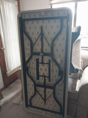 White Resin Folding Table