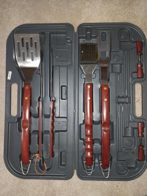 Utensils for Grill in Case and New Heavy Duty Grill Cover