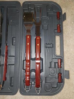 Utensils for Grill in Case and New Heavy Duty Grill Cover