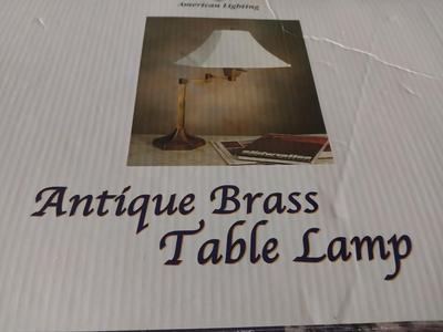 New Antique Brass Table Lamp