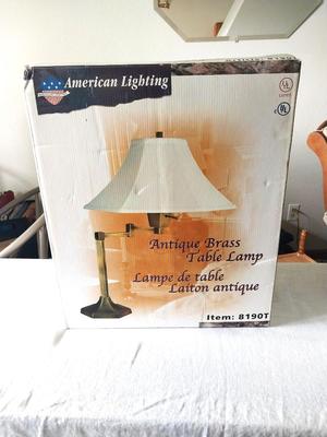 New Antique Brass Table Lamp