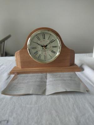 Heavy Glass Lennex Vase and Heritage Mint Timepiece