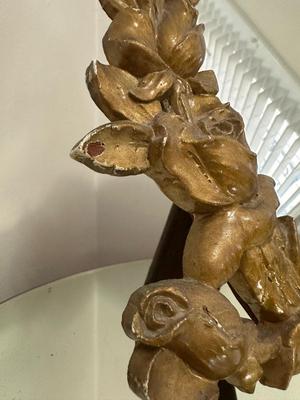 Vintage Tabletop Mirror Vintage Roses Carved